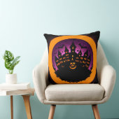 城不気味のハロウィン幽霊のよく出るシルエット クッション (椅子)