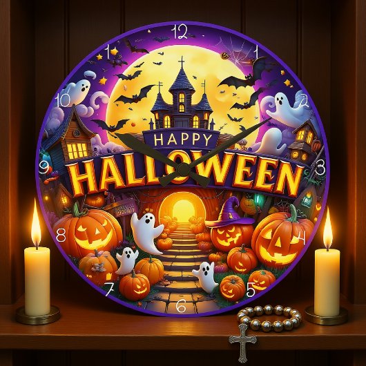 城不気味 ラージ壁時計