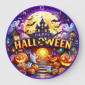 城不気味 ラージ壁時計 (正面)