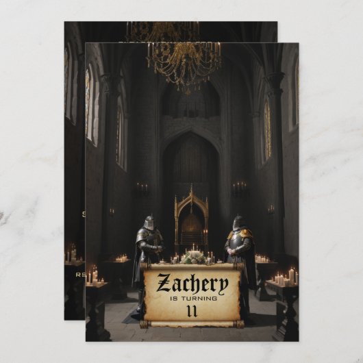 *~*城中世ナイツアーマーAP88誕生日 招待状 (正面/裏面)