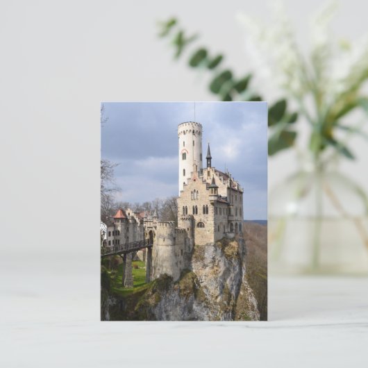 城伝統的オンクリフ曇り日 ポストカード (スタンド正面)