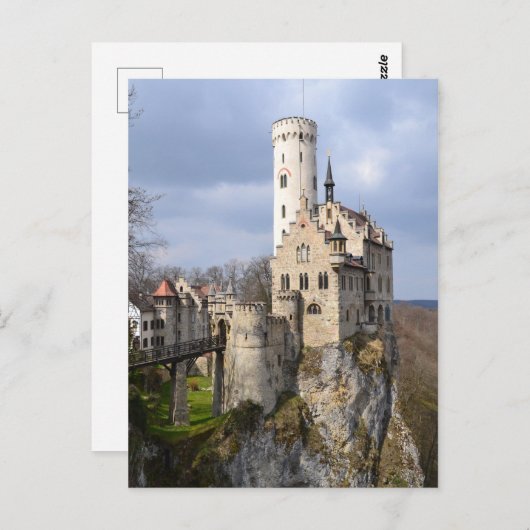 城伝統的オンクリフ曇り日 ポストカード (正面/裏面)