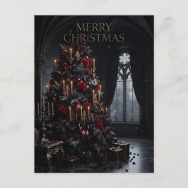 城内のダークゴシッククリスマスツリー ポストカード