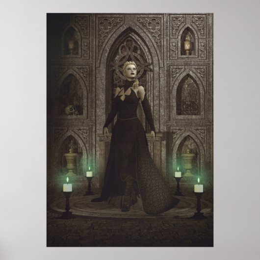 城内の魔女が魔法の儀式を準備 ポスター (正面)