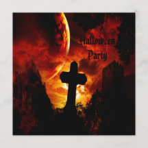 城及び吸血鬼のスカルの(背部で)ハローウィンパーティ