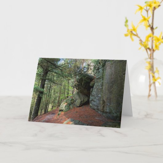 城壁と森 カード (黄色い花)