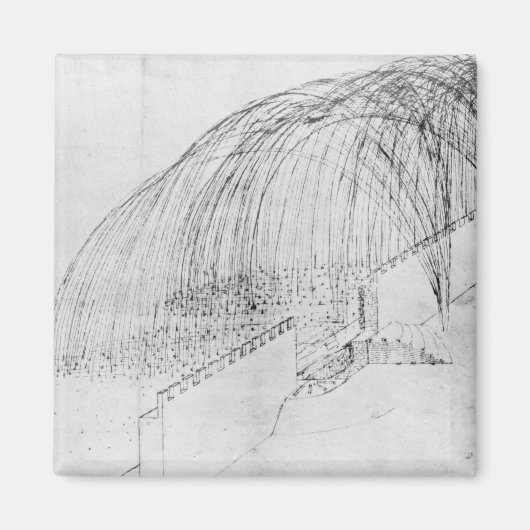 城壁に石を打ち込む臼砲 マグネット (正面)