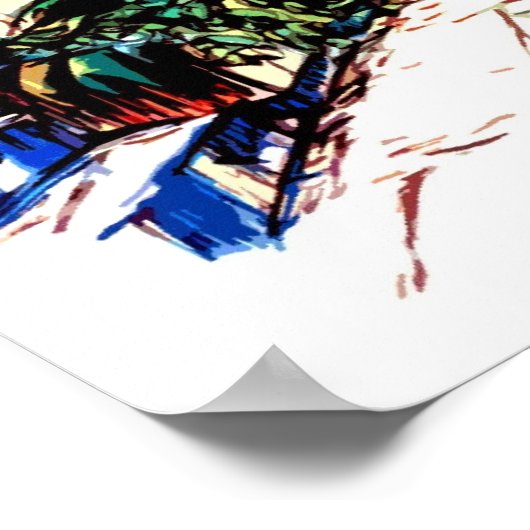 城壁の庭園 – ポスター (角)