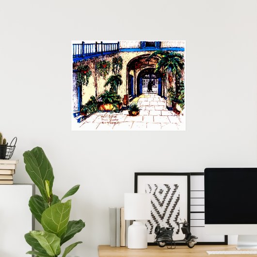 城壁の庭園 – ポスター (ホームオフィス)