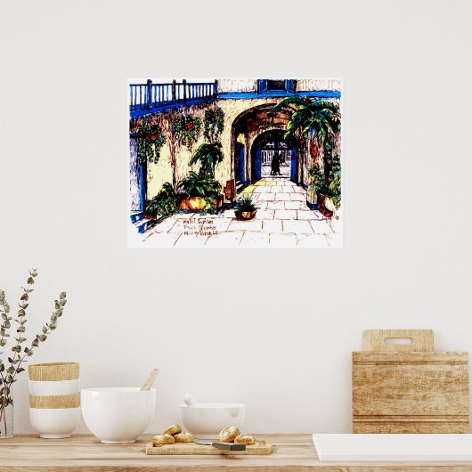 城壁の庭園 – ポスター (キッチン)