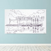 城壁の都市サンマロ |フランス,ブリタニー キャンバスプリント (インサイチュ (ウッドフロア))