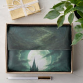 城幽霊のよく出るの月に照らされたゴシック様式の切り離し 薄葉紙 (ギフト)