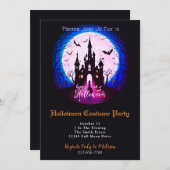 城幽霊のよく出るハッピーハローウィン衣装パーティー 招待状 (正面/裏面)