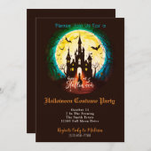 城幽霊のよく出るハッピーハローウィン衣装パーティー 招待状 (正面/裏面)