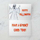 城幽霊のよく出るハロウィーンカード カード (内部)