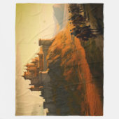 城攻め フリースブランケット (正面)