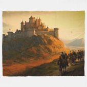 城攻め フリースブランケット (正面(横))