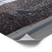 城日本の小田原桜イラストレーション ポスター (角)