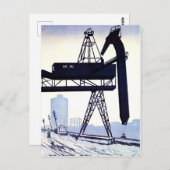 "城東区・砂町風景"小泉癸巳男 (1934) ポストカード (正面/裏面)