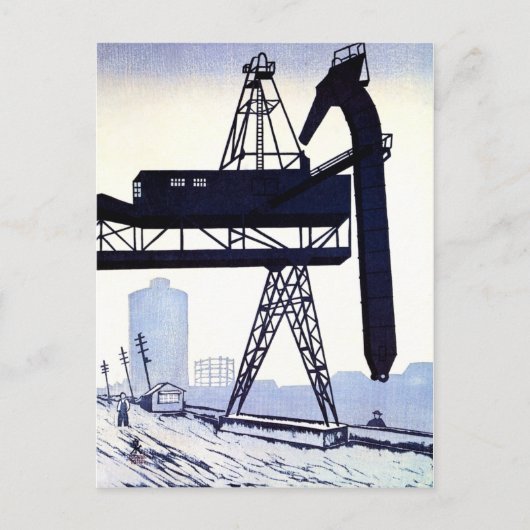 "城東区・砂町風景"小泉癸巳男 (1934) ポストカード (正面)