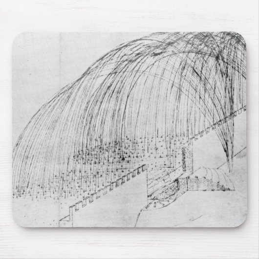 城砦に壁上の石を始動させる乳鉢 マウスパッド (正面)