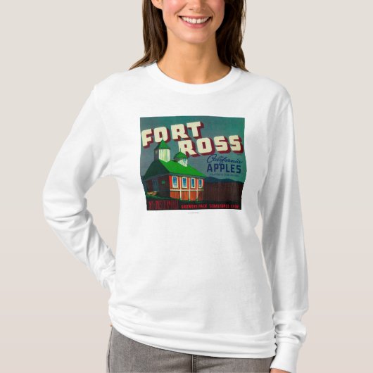 城砦のロスAppleの木枠LabelSebastopol、カリフォルニア Tシャツ (正面)