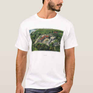 城砦の地面の東の空中写真 Tシャツ