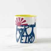 城砦の風変わりなcofeeのマグ ツートーンマグカップ (中央)