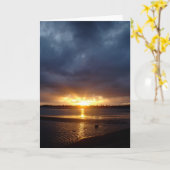 城砦のKamの日没 カード (黄色い花)