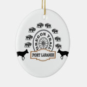 城砦のLaramieの金ゴールド セラミックオーナメント (右)