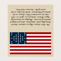 城砦のSumterの旗の名刺- "テントスタイルカード"