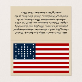 城砦のSumterの旗の名刺- "テントスタイルカード" 名刺