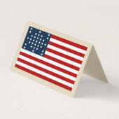 城砦のSumterの旗の名刺- "テントスタイルカード" 名刺 (正面)