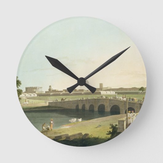 城砦セントジョージ、マドラスのプレートの西部の入口 ラウンド壁時計 (正面)