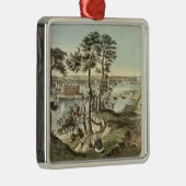 城砦ハミルトンからのスタテン島そして狭いところ メタルオーナメント (右)