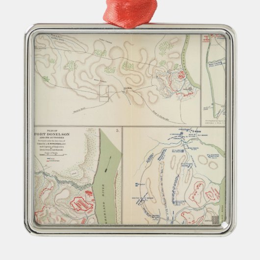 城砦ヘンリー及びDonelson メタルオーナメント (正面)