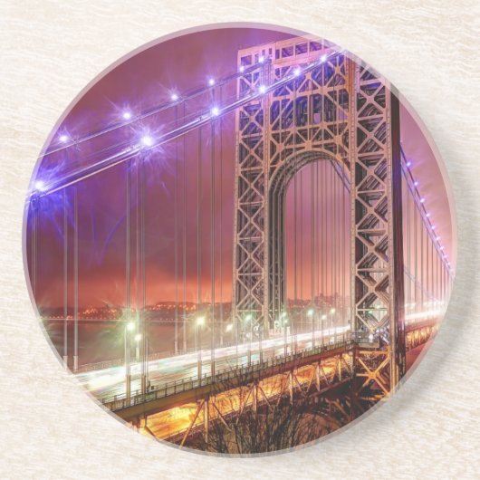 城砦リーからの風が強く、雨の夕べの眺め コースター (正面)