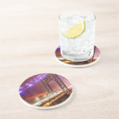 城砦リーからの風が強く、雨の夕べの眺め コースター (側面)