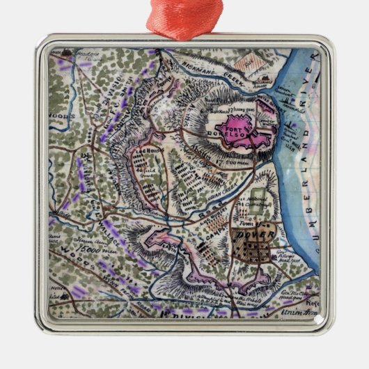 城砦Donelson -パノラマ式内戦の戦い メタルオーナメント (正面)