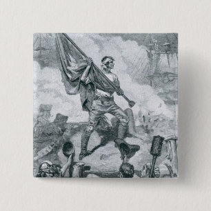 城砦Moultrieの戦いのJasper下士官 缶バッジ