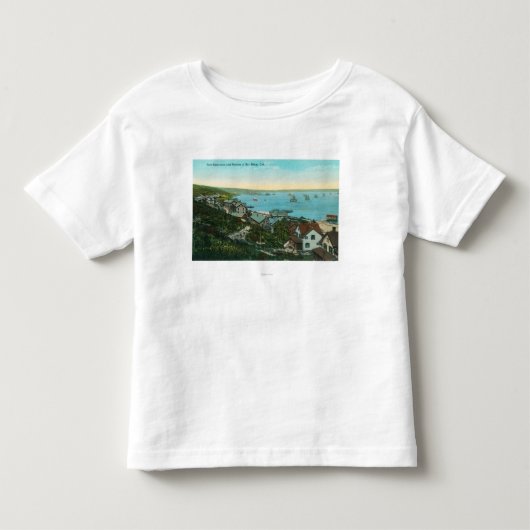 城砦Rosecransおよび都市の空中写真 トドラーTシャツ (正面)