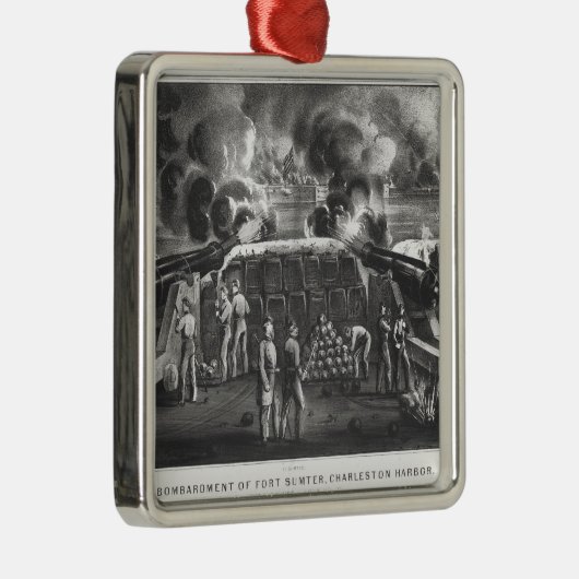 城砦Sumterのチャールストン港の衝突 メタルオーナメント (右)