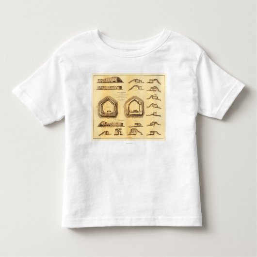 城砦Sumter -内戦パノラマ式の4の戦い トドラーTシャツ (正面)