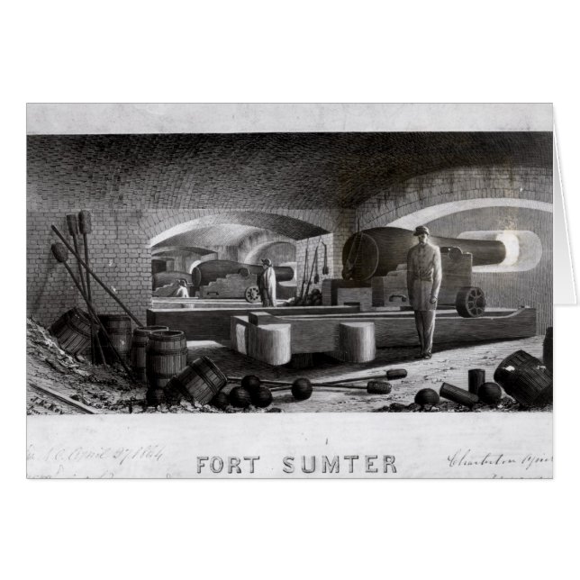 城砦Sumter、3砲台の内部の眺め (正面横)