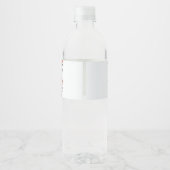 城誕生日王室の水瓶用ラベルピンク ペットボトルラベル (裏面)