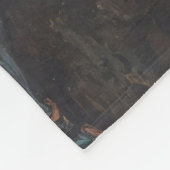 城跡と姿のある嵐の海(c.1725-18) フリースブランケット (角)