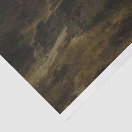 城跡と馬の乗り手のある風景 薄葉紙 (詳細)