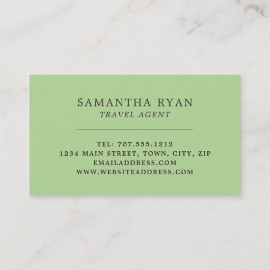 城風景旅行代理店 名刺 (裏面)