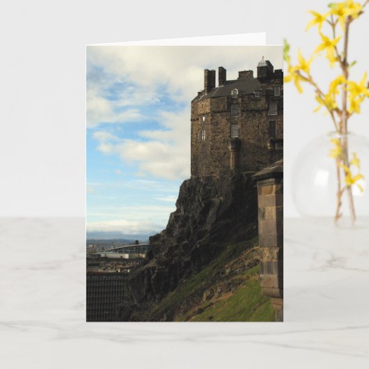 城 カード (黄色い花)