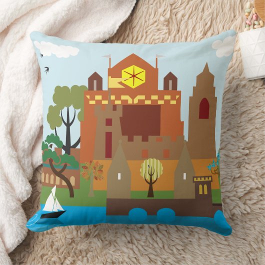 城 クッション (ブランケット)